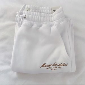 Abercrombie & Fitch White French Sweatpants